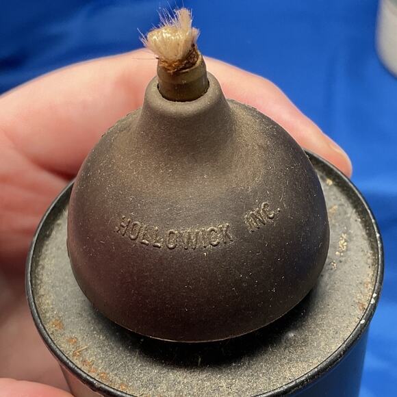 Vintage Gills Rock Stoneware Pottery Lighthouse Oil Lamp Light 8in - Picture 9 of 12